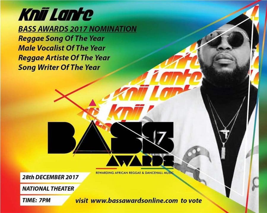 Bass Awards: Four (4) Nomination for Knii Lante