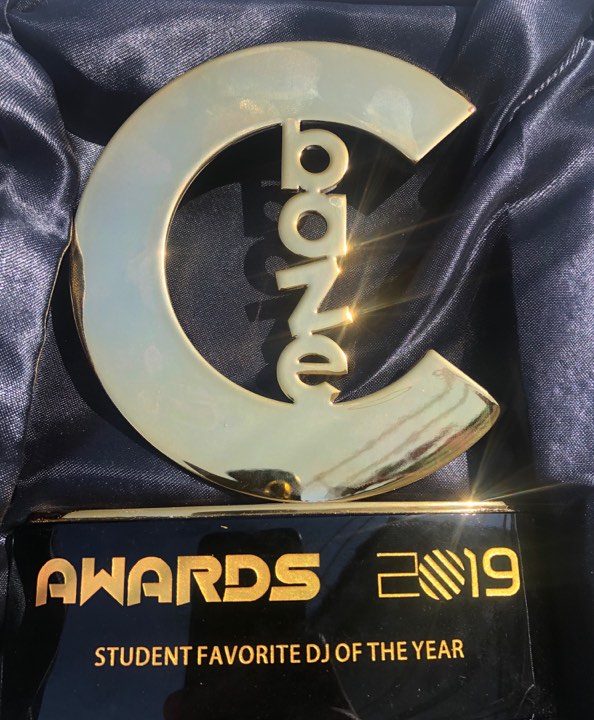 DJ Sly wins student favorite DJ of the year at 2019 CBaze Awards