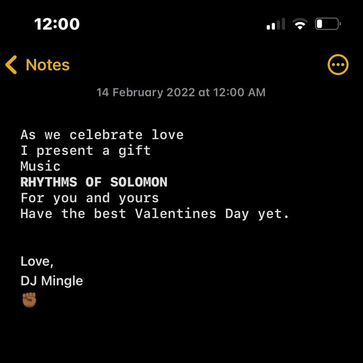 DJ Mingle - Rhythms Of Solomon (Valentine Day Mixtape 2022)