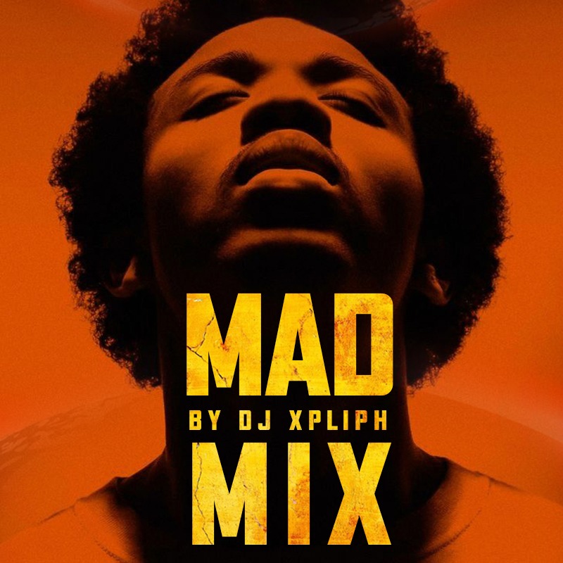 Cover art for "Mad Mix" by DJ Xpliph, featuring a close-up of a person with an upward gaze, set against an orange background. DJ Xpliph - Mad Mix (Detty December 2024 Mix)